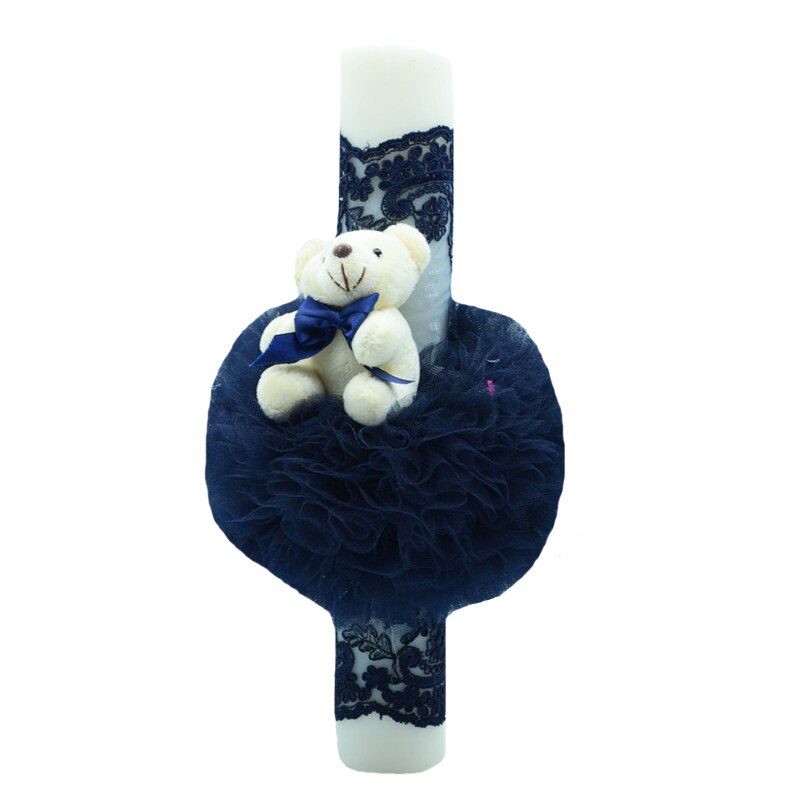 Lumanare pentru botez 30 x 7 cm NN LB-10, Bleumarin