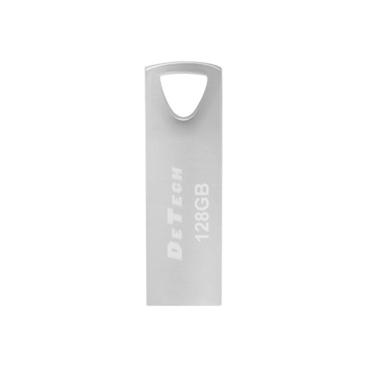Памет 128GB USB Flash Drive, DeTech, USB 3.0, сребриста