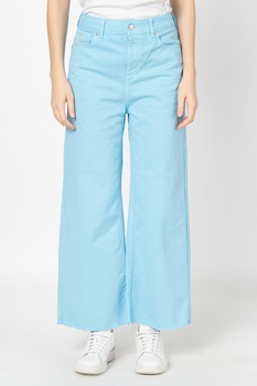 United Colors of Benetton, Blugi cu croiala dreapta si talie medie, Albastru aqua United Colors of Benetton, Blugi cu croiala dreapta si talie medie, Albastru aqua