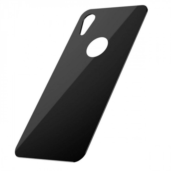 Protectie din sticla, Pentru spate, Baseus, Pentru iPhone Xr 0.3mm, Neagra