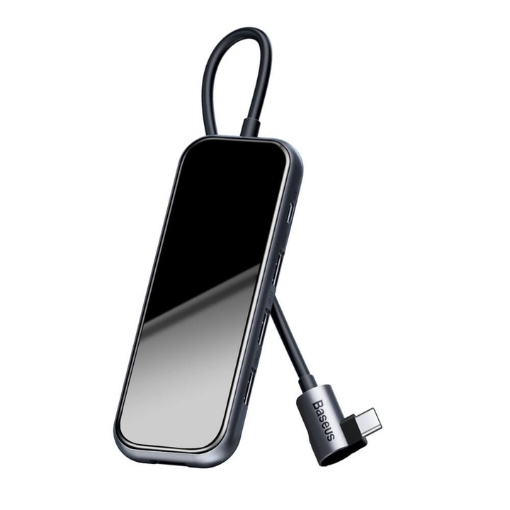 Baseus USB-C Superlative Multifunctional Hub - 4-портов USB-C хъб за компютри и лаптопи (черен)