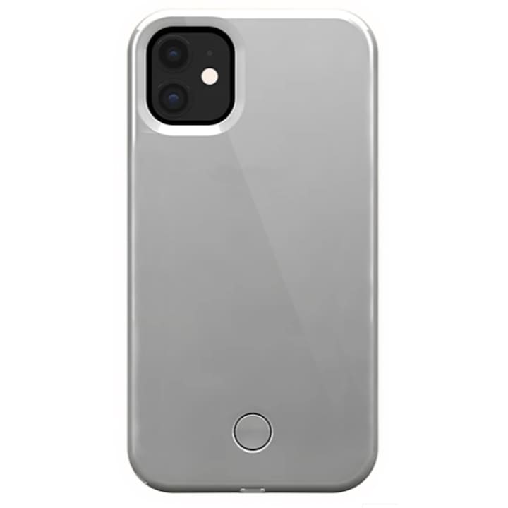 Selfie Case tok iPhone 11 Pro-hez, Beépített LED-ek, Fokozott védelem, Fehér
