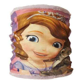 Fular Printesa Sofia I, model tub reversibil, 50 x 22 cm, polar fleece/jersey, interior mov Fular Printesa Sofia I, model tub reversibil, 50 x 22 cm, polar fleece/jersey, interior mov