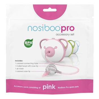 Set accesorii aspirator nazal electric Nosiboo Pro, Roz Set accesorii aspirator nazal electric Nosiboo Pro, Roz