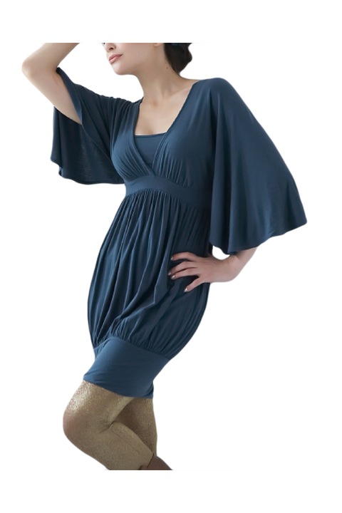 Туника балон, Eviza, синя, размер S