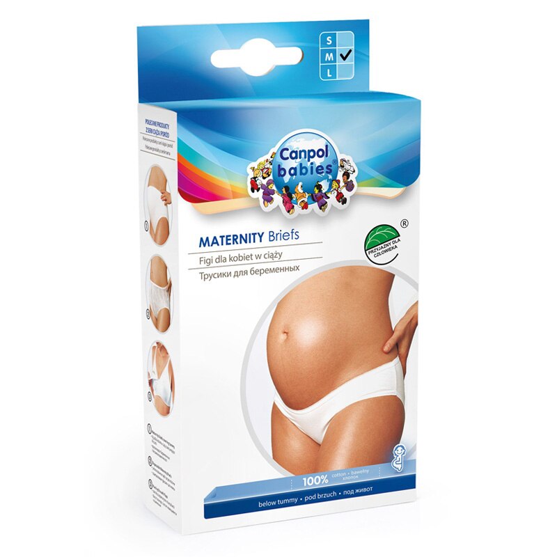 Chiloti pentru gravide Canpol Babies 26/205, Alb, L