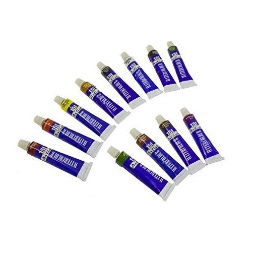 Set tuburi acuarele, pe baza de apa, 10 buc