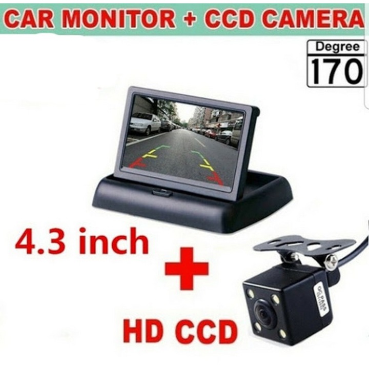 Monitor Display 4.3 LCD + Camera Auto Marsarier 4 Led