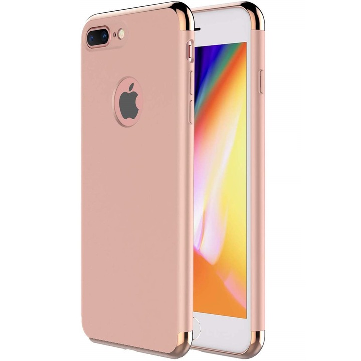 Кейс за Apple iPhone 7 Plus, GloMax 3in1 PerfectFit, Rose-Gold