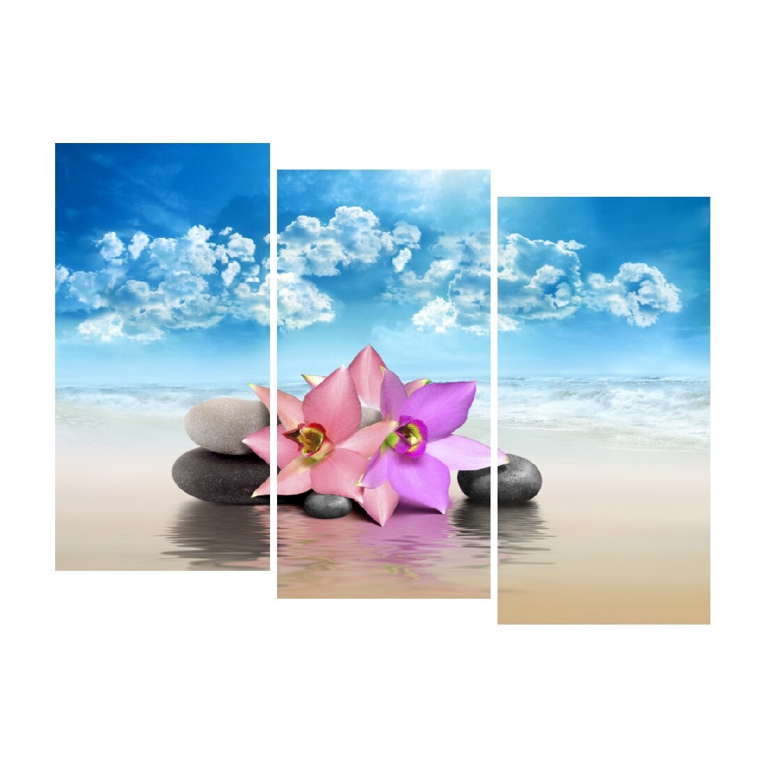 Tablou multicanvas 3 piese Flori 7, 120 x 90 cm