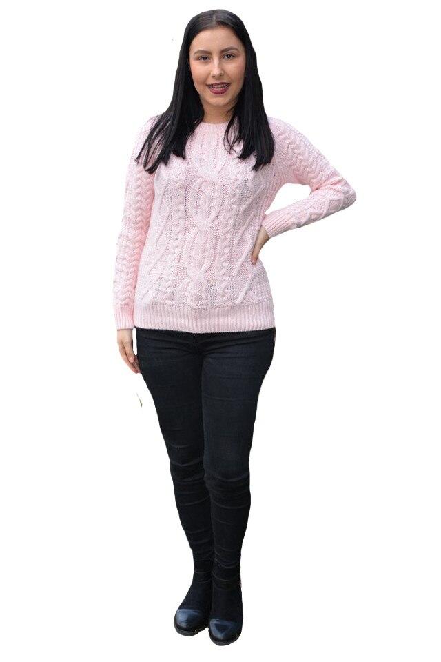 Pulover tricotat ,model 3D,D&J Exclussive, Roz