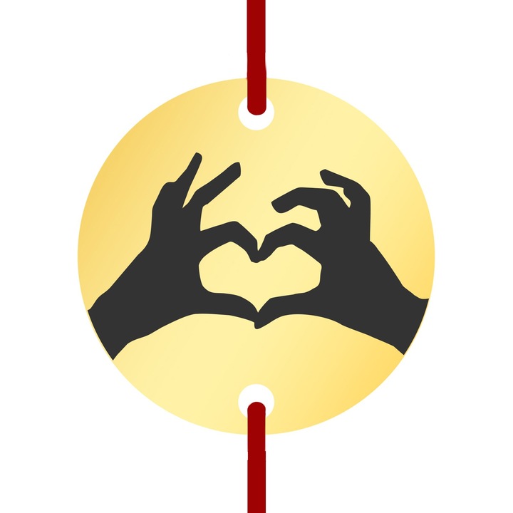 Martisor Bratara Inox Banut Auriu Inima Prietenie