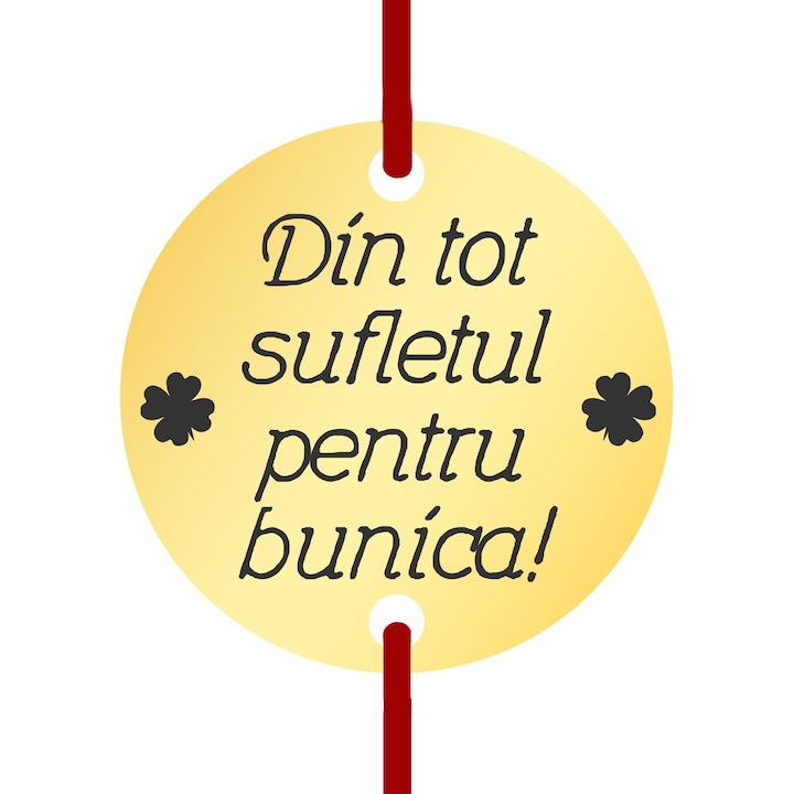 Martisor Bratara Inox Banut Auriu Mesaj Bunica