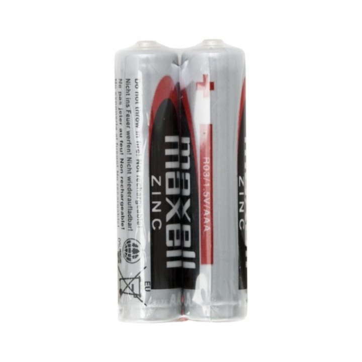 Baterie tip microAAA R03Zn 1,5V, Pachetul contine 2 buc, Protejat anti scurgere si anti scurtcircuit