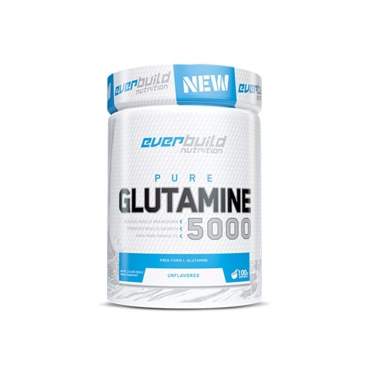 Glutamina Pudra Pentru Refacere Si Prevenirea Catabolismului Muscular Everbuild Glutamine 5000 0.500 Kg