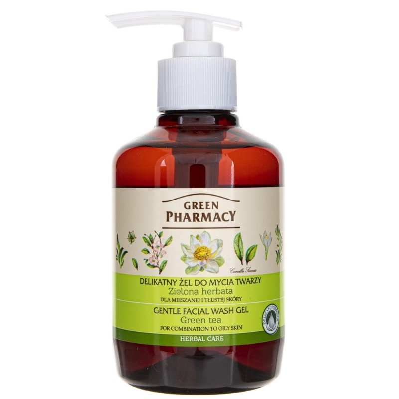 Gel delicat de spalare a fetei Ceai verde Green Pharmacy 270 ml