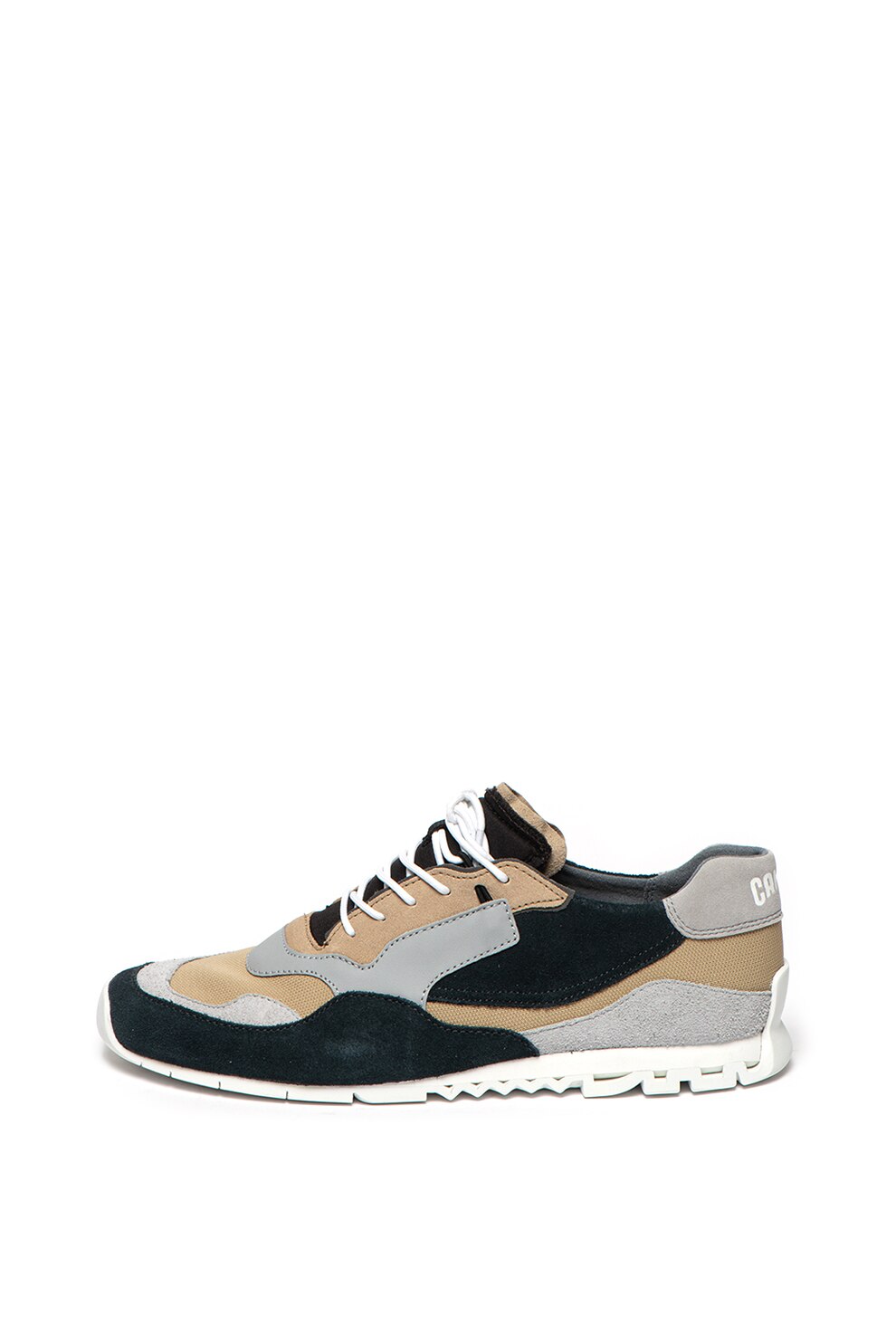 Camper, Pantofi sport de piele intoarsa si piele, cu garnituri contrastante Nothing