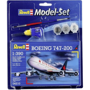 Macheta aeromodele Revell Boeing 747-200 AIR CANADA cu accesori 1:390 REV 64210 Macheta aeromodele Revell Boeing 747-200 AIR CANADA cu accesori 1:390 REV 64210