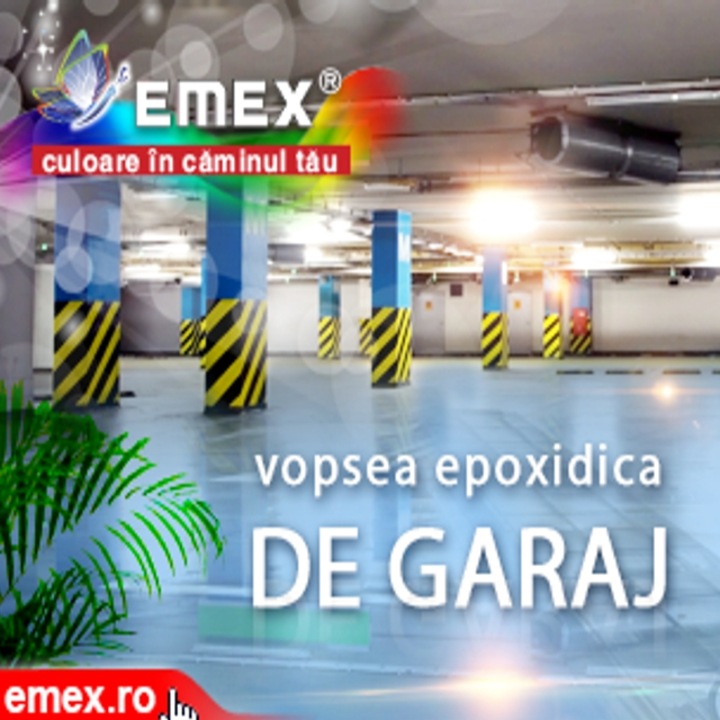 Епоксидна боя за подове и трафик "EMEX", сива, 4 кг кутия, включен ...