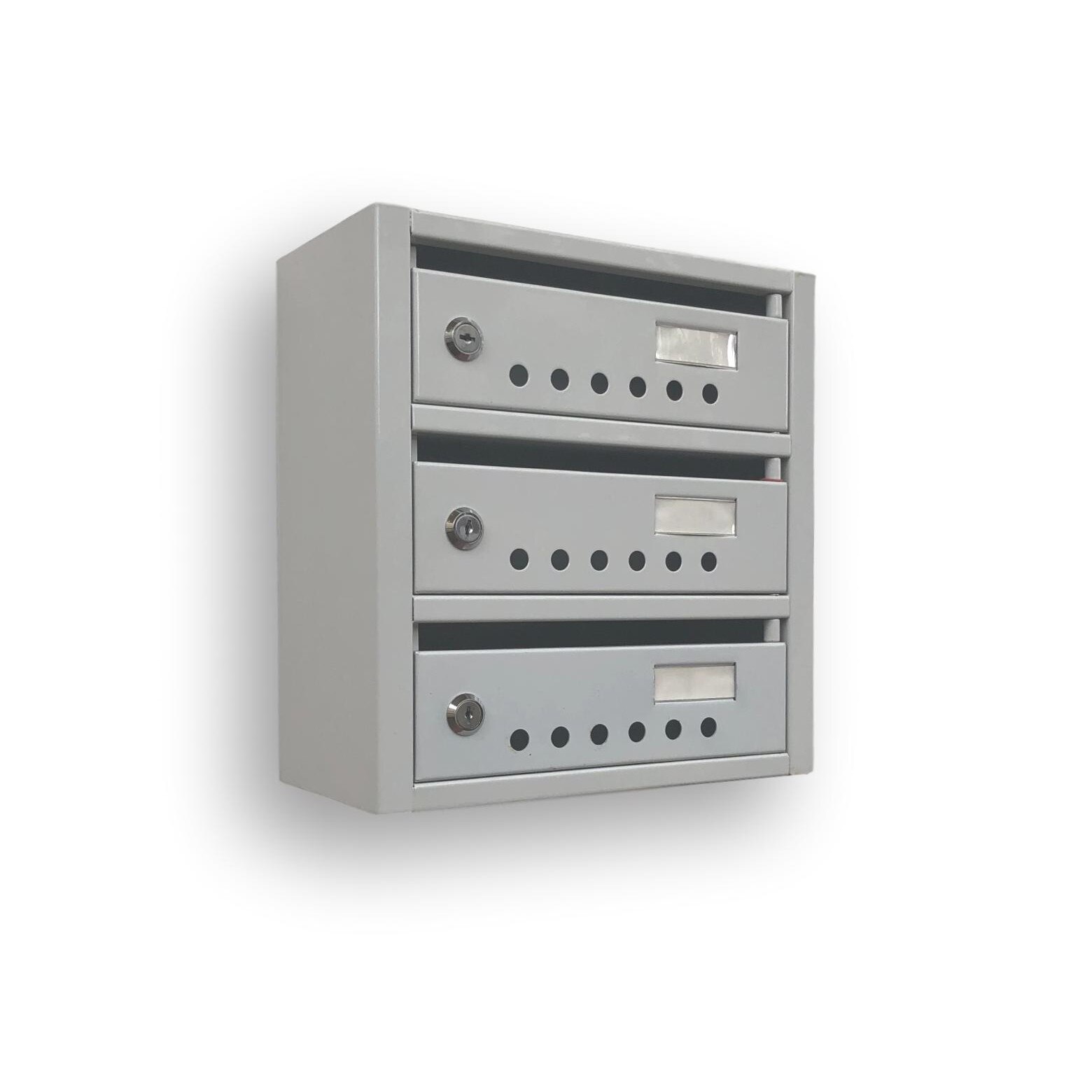 Cutie postala colectiva Modul 3 gri (300x150x320 mm )