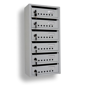 Cutie postala colectiva Modul 6 gri (300x150x620mm) Cutie postala colectiva Modul 6 gri (300x150x620mm)