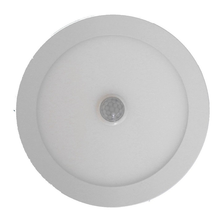 Aplica led cu senzor 12 W, alb, rotunda