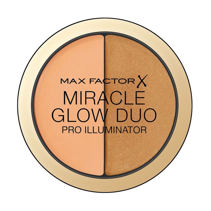 Iluminator si corector compact Max Factor Miracle Glow Duo, 30 Deep, Nuanta inchisa