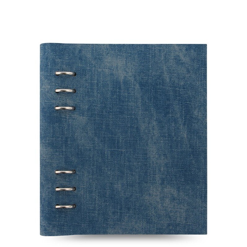 Agenda A5 nedatata cu rezerve si inele FILOFAX Clipbook Architexture, albastru Denim