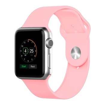 Curea compatibila cu Apple Watch 1/2/3/4, Bratara Sport, Silicon, 38-40mm, size SM, Vintage Rose Curea compatibila cu Apple Watch 1/2/3/4, Bratara Sport, Silicon, 38-40mm, size SM, Vintage Rose