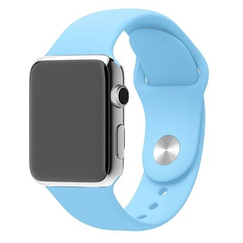 Curea compatibila cu Apple Watch 1/2/3/4/5/6, Bratara Sport, Silicon, 38-40mm, size SM, Turcoaz, Cartek Curea compatibila cu Apple Watch 1/2/3/4/5/6, Bratara Sport, Silicon, 38-40mm, size SM, Turcoaz, Cartek
