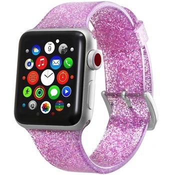 Curea compatibila cu Apple Watch 1/2/3/4, Bratara Sport, Silicon, 38-40mm, size SM, Purple, Cartek Curea compatibila cu Apple Watch 1/2/3/4, Bratara Sport, Silicon, 38-40mm, size SM, Purple, Cartek