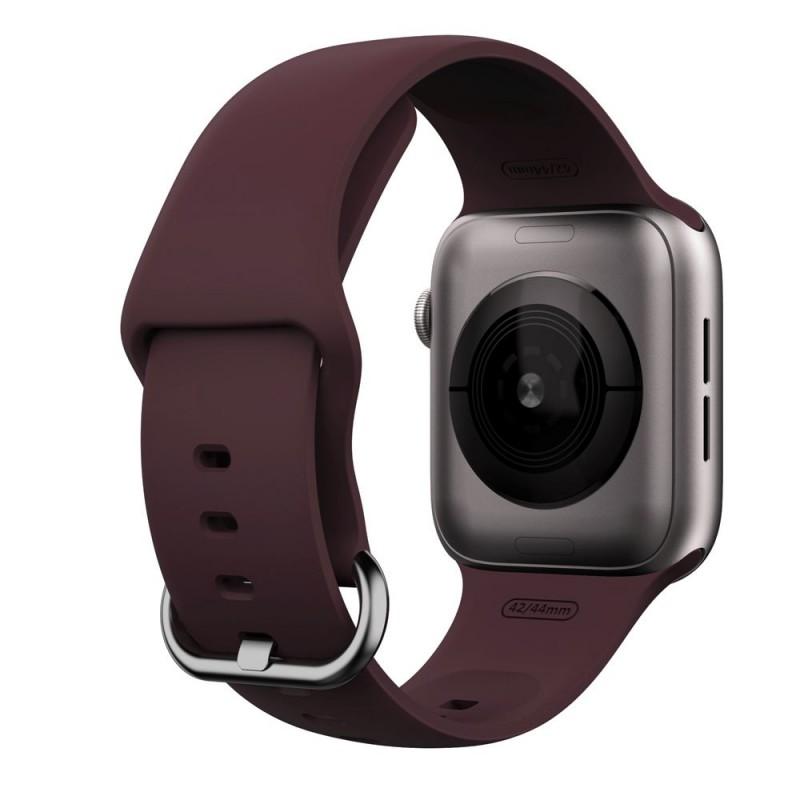Curea silicon Tech-Protect Gearband Apple Watch 1/2/3/4/5/6/7/SE (42/44/45mm) Bordo