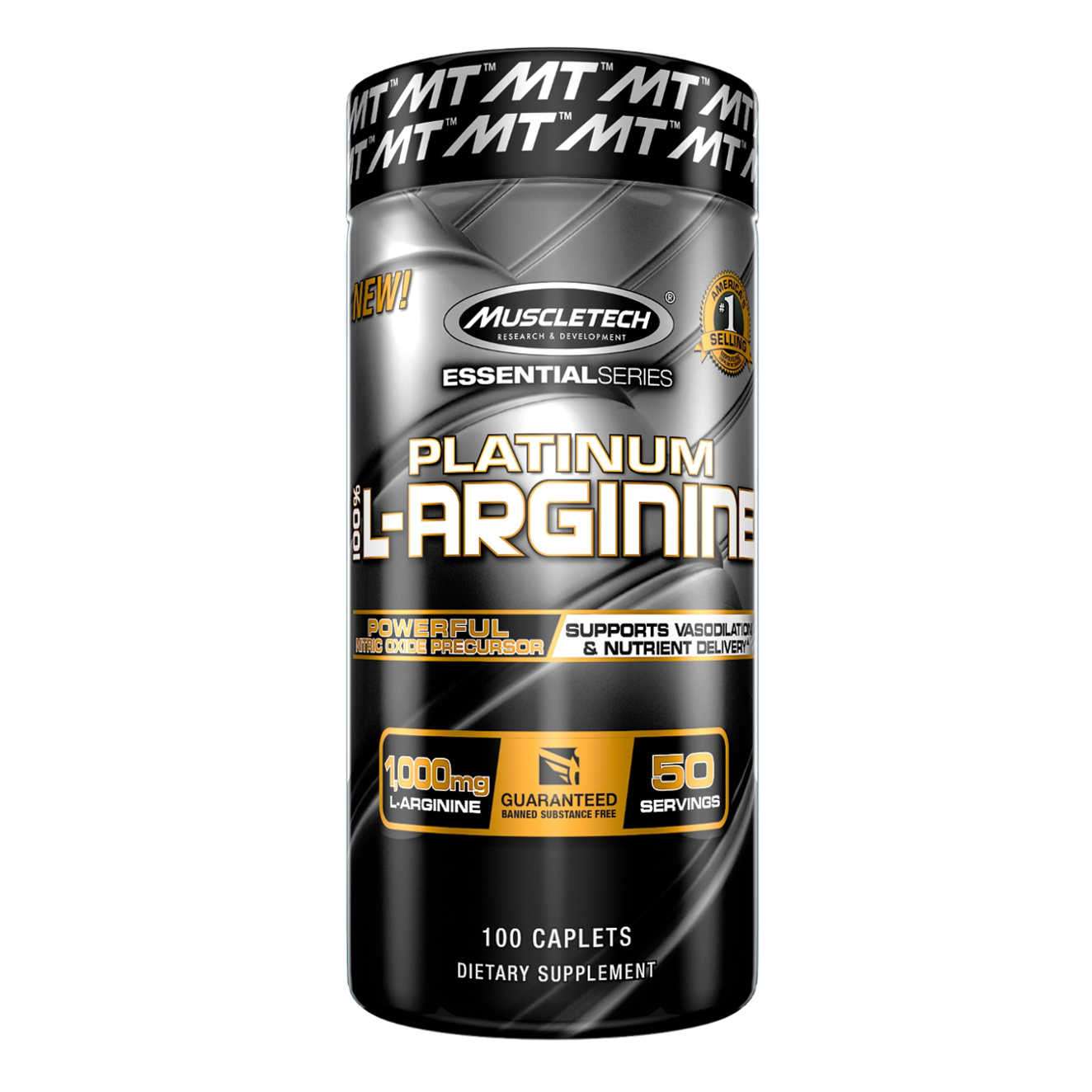 Arginina Muscletech L-Arginine, 100 capsule