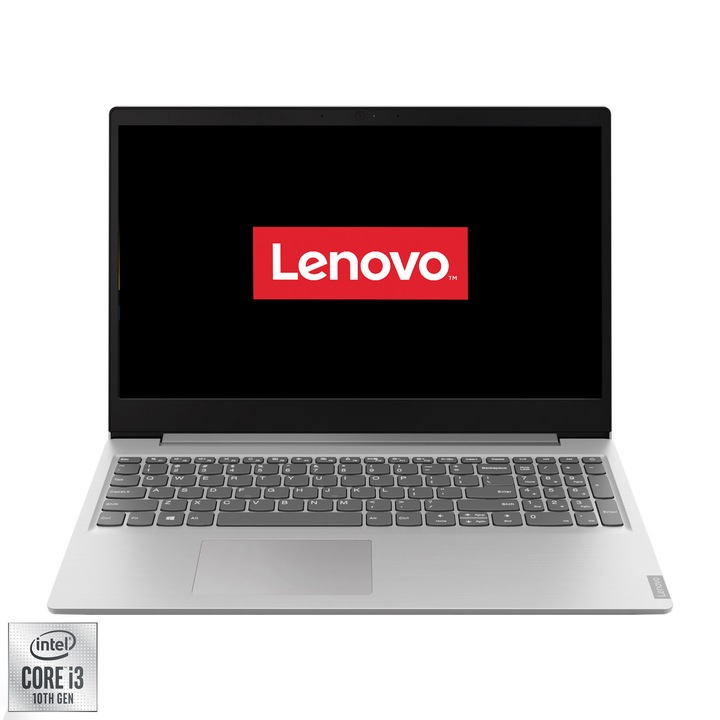 Laptop Lenovo ideapad S145-15IIL cu procesor Intel® Core™ i3-1005G1, 15.6" Full HD, 4GB, 256GB SSD, Intel® UHD Graphics, FreeDOS, Platinum Grey