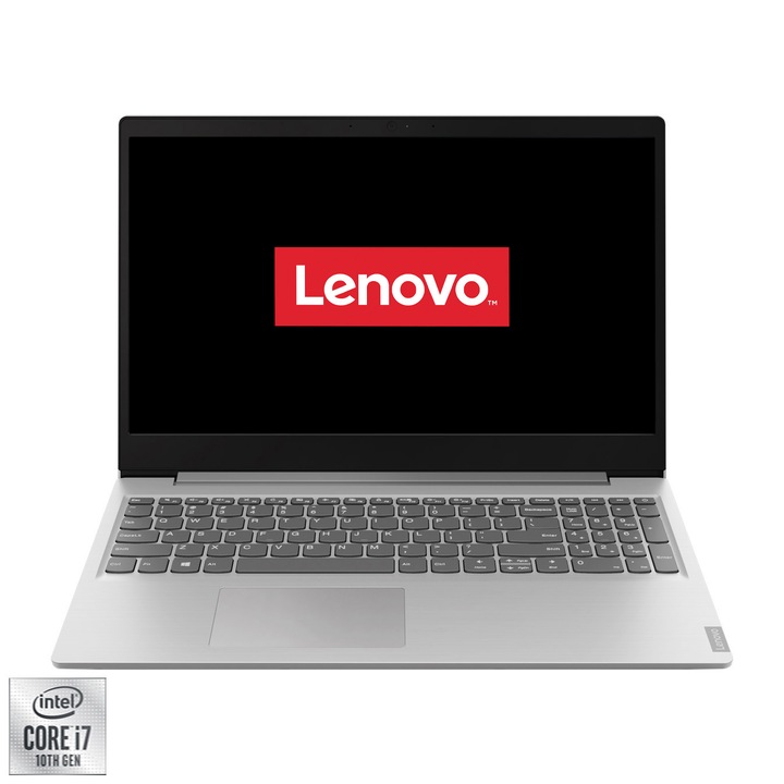 Laptop Lenovo ideapad S145-15IIL cu procesor Intel® Core™ i7-1065G7 pana la 3.90 GHz Ice Lake, 15.6", Full HD, 8GB, 256GB SSD, Intel Iris Plus Graphics, Free DOS, Platinum Grey