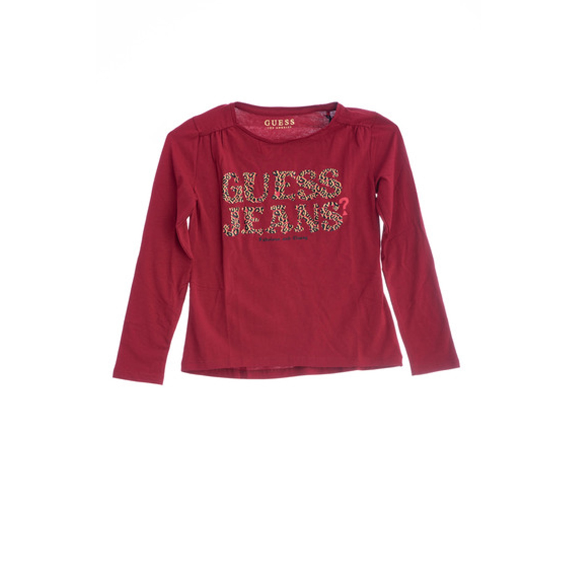 Bluza baieti cu desen imprimat, Guess, Rosu inchis, 125-135 CM