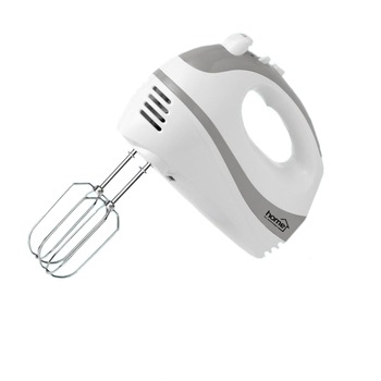 Mixer de mana 250W, Home, 5 trepte viteza, functie TURBO, protectie supraincalzire, spuma si framantat, alb Mixer de mana 250W, Home, 5 trepte viteza, functie TURBO, protectie supraincalzire, spuma si framantat, alb