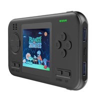 Power Bank 8000mah 2/1 cu 2.8 Inch Consola de jocuri portabila, 416 jocuri retro, Mini Video Game Player, Baterie externa incorporata cu incarcare rapida USB - Culoare Negru