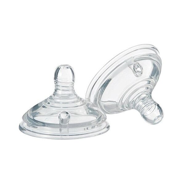 Set 2 tetine ortodontice din silicon 6+ luni Tommee Tippee 42112451, Transparent
