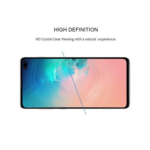 Folie de sticla securizata compatibila Samsung S10 Plus, neagra, antisocuri, full screen, durabila