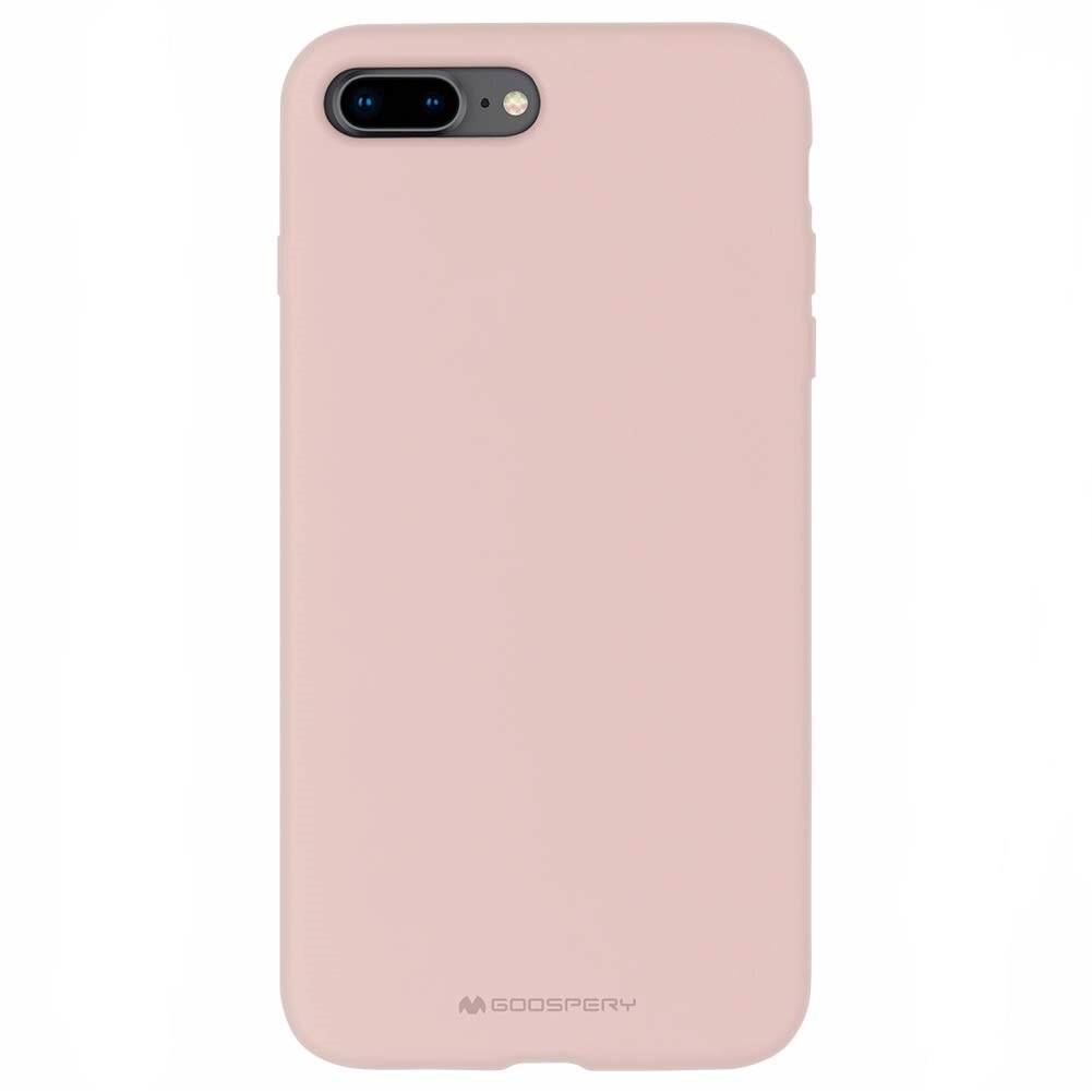 Husa Goospery iPhone 6s Plus, interior microfibra, silicon, roz