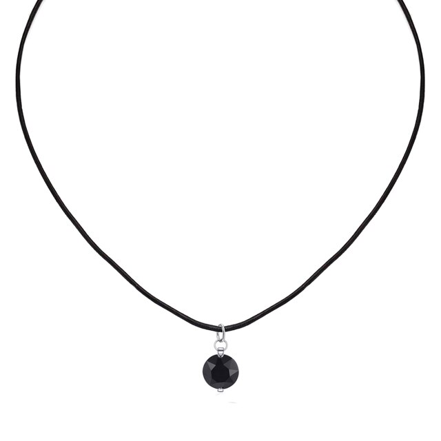 Lantisor cu cristal® Philip Jones dama, negru, 38+5 cm lungime