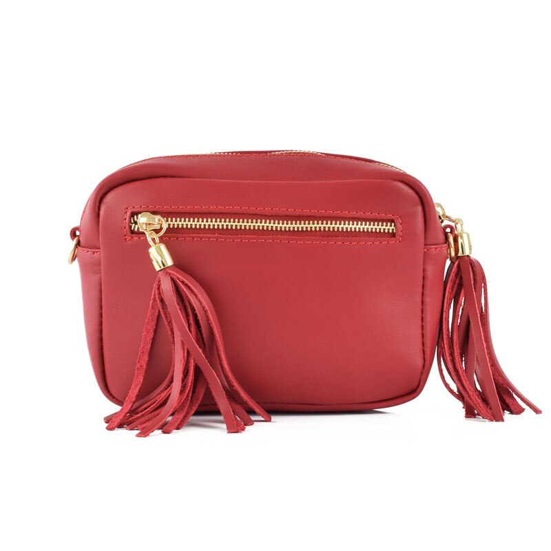 Geanta dama piele naturala Loria Red