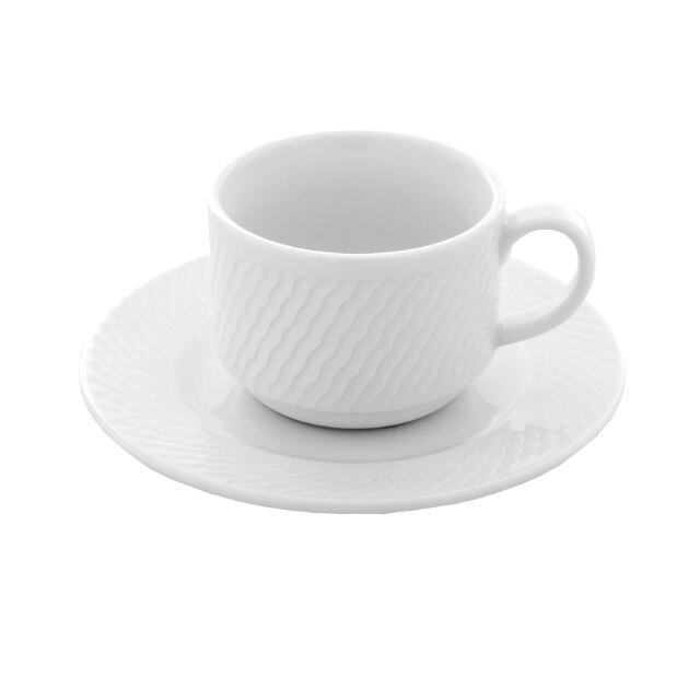 Ceasca cu farfurioara din portelan 230ml ceai colectia PANAMA