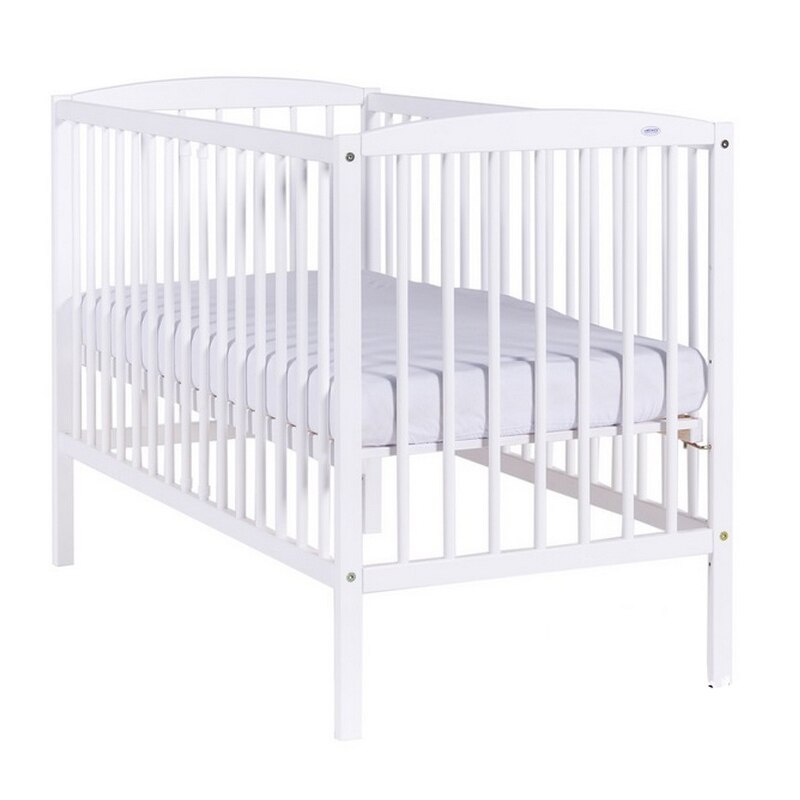 Patut 120 x 60 cm din lemn Drewex Kuba 268-A, Alb