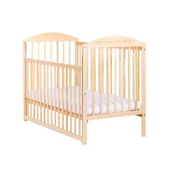 Patut 120 x 60 cm din lemn cu laterala culisanta Drewex Kuba Sosna 435-N, Natur Patut 120 x 60 cm din lemn cu laterala culisanta Drewex Kuba Sosna 435-N, Natur