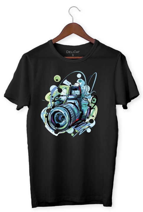 Тениска Фотографът, DeliCat, BG, Черна