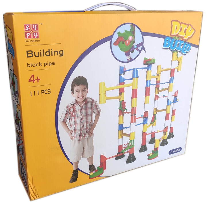 Детски конструктор игра Kristaltoys Писта с топчета със 111 части