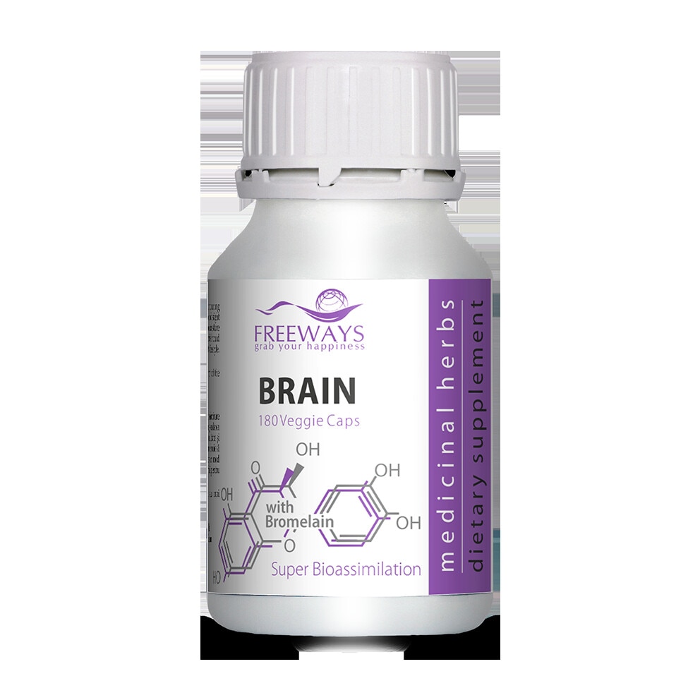 Brain cu Bromelaina, Freeways, 180 capsule vegetale