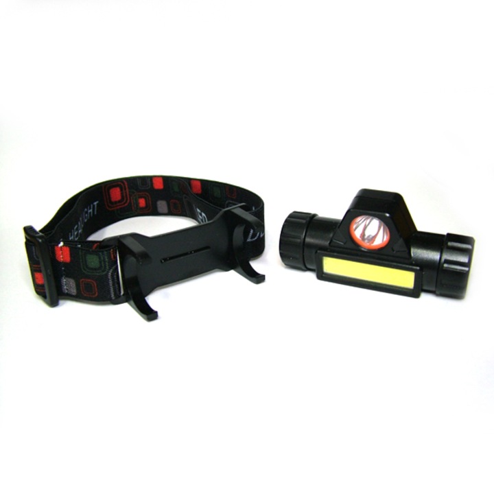 Акумулаторен LED челник, Head light, CREE LED + COB CREE LED light